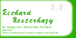richard mesterhazy business card